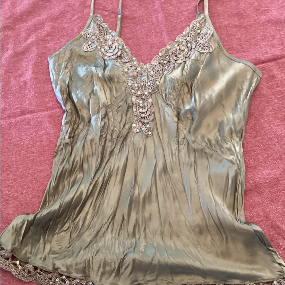 Hale Bob Silk with crochet trim